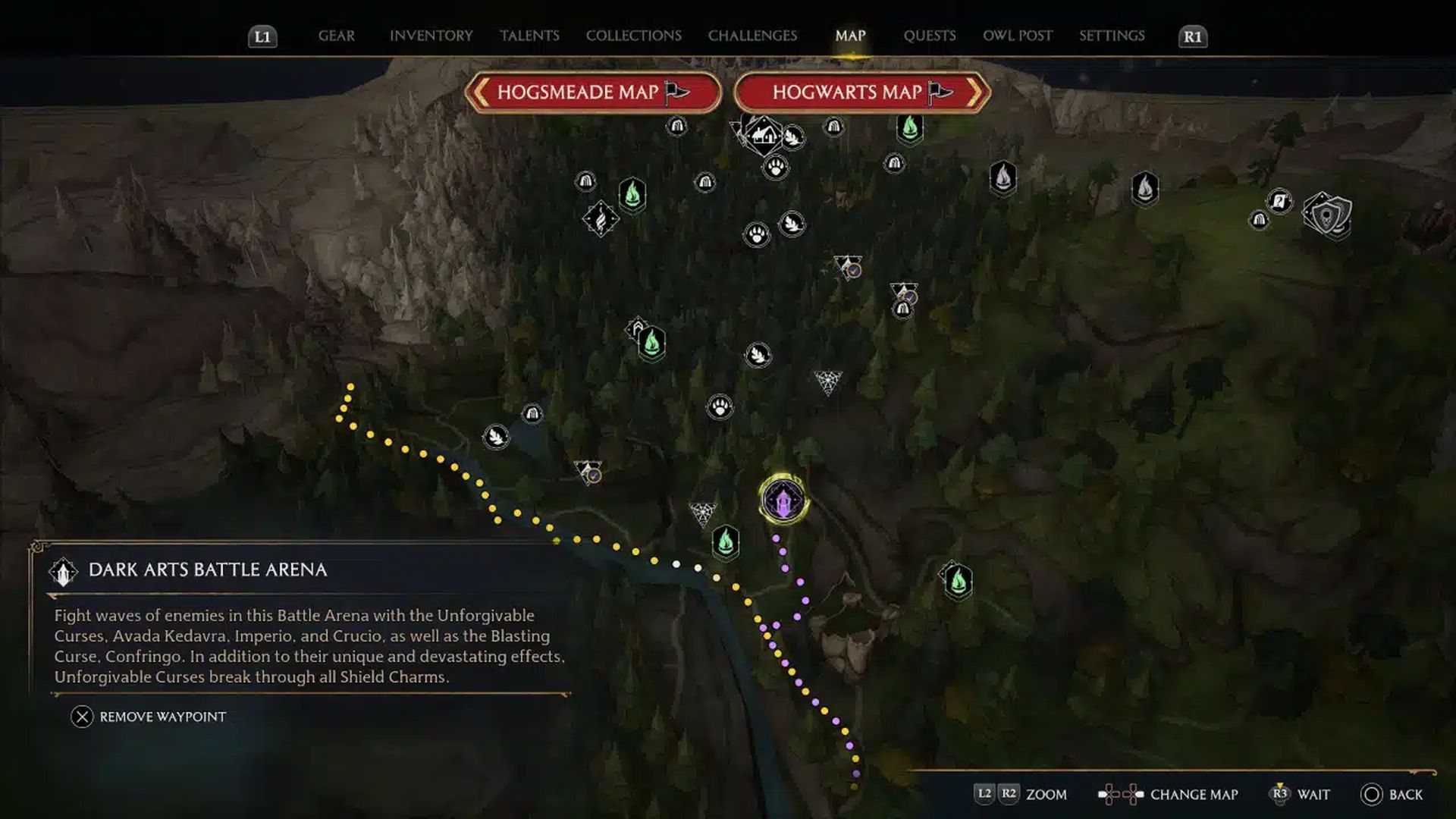 In this article, we are going to be covering the location of the Hogwarts Legacy Dark Arts Battle Arena, as well as how to access the Thestral Mount.