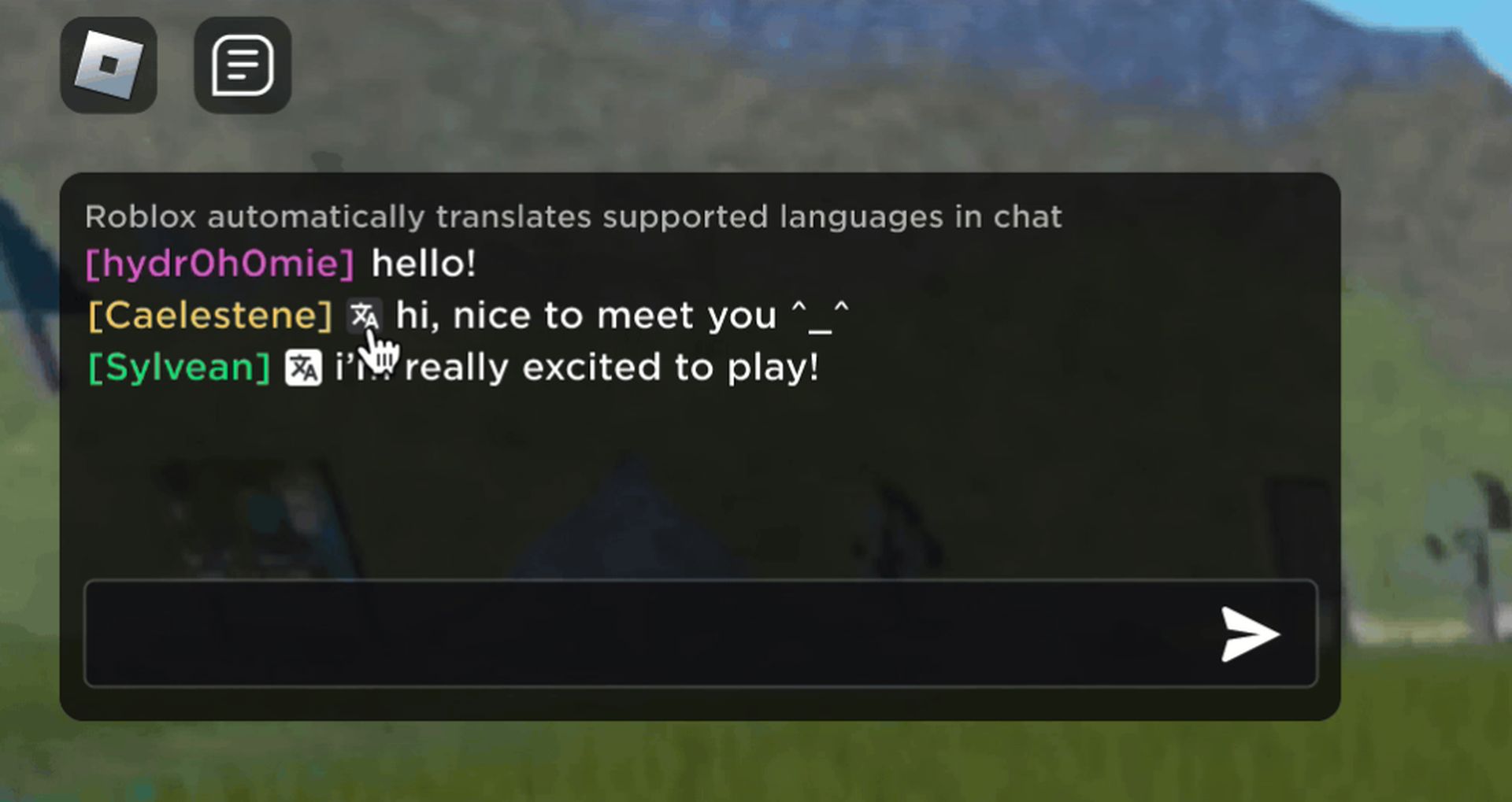 How does the Roblox auto translate chat feature work?