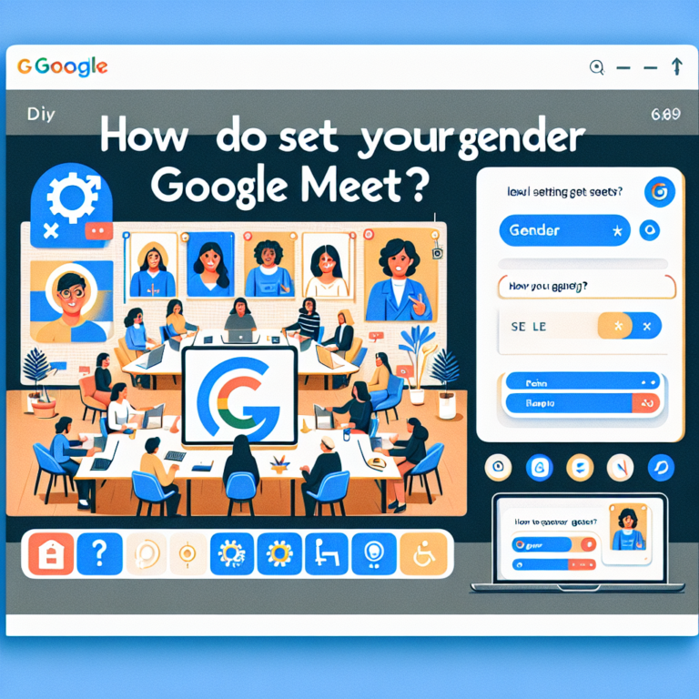 How do you set your gender on Google Meet?